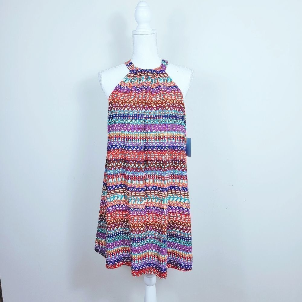 NWT CeCe by Cynthia Steffe Halter A-Line Mini Dress – Hot Pepper. 0